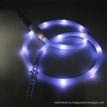 Manguera creativa de la cachimba de Shisha del silicón de la linterna del LED blanco 1.8m (ES-HH-015-5)